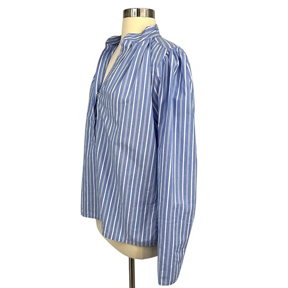 Wear Cisco The Puff Shirt Size XS Blue Striped Long Sleeve Popover Cotton - Picture 5 of 7